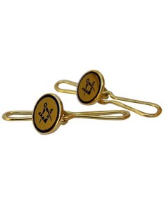 Dress shirt studs gold square & compass 2