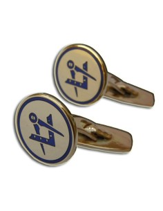 Masonic cufflinks gold  square and compass