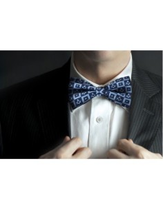 Masonic Forget me Not Design Silk Bowtie 2