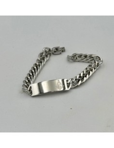 Mens Masonic Bracelet Silver & Black