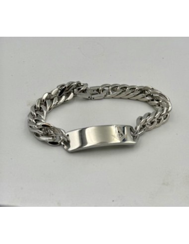 Mens Masonic Bracelet Silver & Black